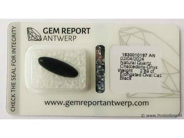 Onyx 2.89ct aig certified - afbeelding 5 van  8