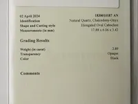 Onyx 2.89ct aig certified - afbeelding 7 van  8