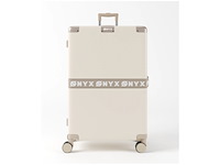 Onyx check-in koffer 100 liter tsa slot spinner wielen lichtgewicht trolley aluminium sluiting sand wit - afbeelding 1 van  4