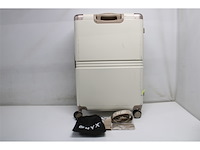 Onyx check-in koffer 100 liter tsa slot spinner wielen lichtgewicht trolley aluminium sluiting sand wit - afbeelding 3 van  4