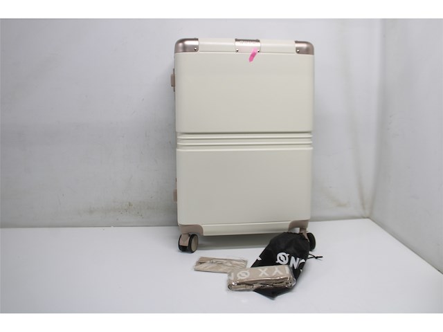 Onyx check-in koffer 65 liter reiskoffer met tsa slot spinner wielen lichtgewicht trolley aluminium sluiting sand wit - afbeelding 2 van  3