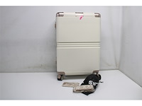 Onyx check-in koffer 65 liter reiskoffer met tsa slot spinner wielen lichtgewicht trolley aluminium sluiting sand wit - afbeelding 2 van  3