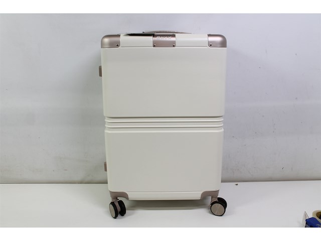 Onyx checkin koffer 65 liter met tsa slot spinner wielen lichtgewicht aluminium sluiting sand wit - afbeelding 3 van  4