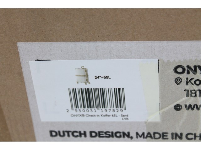 Onyx checkin koffer 65 liter met tsa slot spinner wielen lichtgewicht aluminium sluiting sand wit - afbeelding 4 van  4