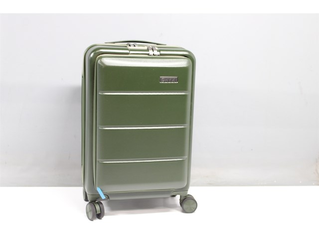 Onyx handbagage koffer 35 liter spinner wielen lichtgewicht trolley met dubbel tsa slot handig voorvak 55 cm olive - afbeelding 5 van  6