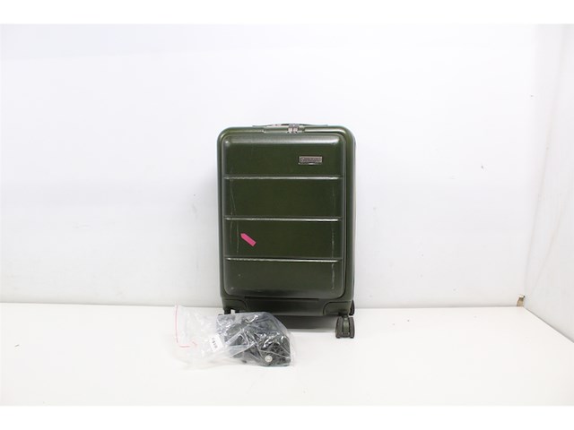 Onyx handbagage koffer 35 liter spinner wielen lichtgewicht trolley reiskoffer met dubbel tsa slot handig voorvak 55 cm olive - afbeelding 5 van  6