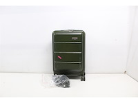 Onyx handbagage koffer 35 liter spinner wielen lichtgewicht trolley reiskoffer met dubbel tsa slot handig voorvak 55 cm olive - afbeelding 5 van  6