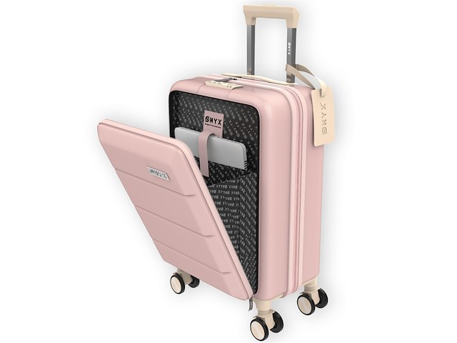 Onyx handbagage koffer 35 liter spinner wielen lichtgewicht trolley reiskoffer met dubbel tsa slot handig voorvak 55 cm pink - afbeelding 1 van  1