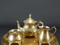 Ooit verzilverd geweest theeset - afbeelding 1 van  5