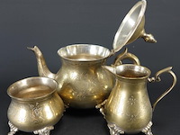 Ooit verzilverd geweest theeset - afbeelding 4 van  5