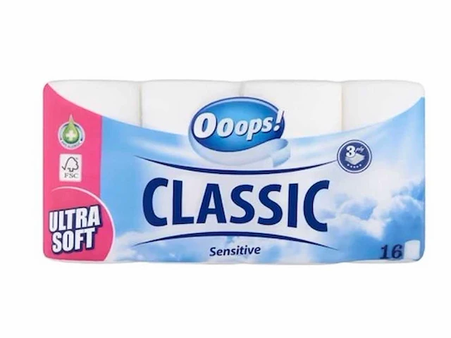 Ooops! - toiletpapier sensitive 3-laags 16 stuks (24x) - afbeelding 1 van  1