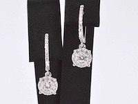 Oorbellen met briljant geslepen diamanten - afbeelding 1 van  2