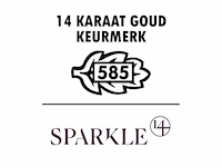 Oorringen met hangers zirkonia - goud sparkle14 - afbeelding 3 van  3