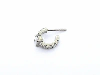 Oorsieraad met briljant geslepen diamanten en een emerald geslepen diamant met een gia certificaat - afbeelding 11 van  11