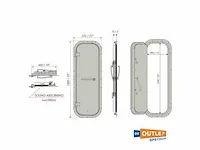 Opacmare 2301 watertight soundproof engine room door with porthole - 2301.03 - afbeelding 3 van  3