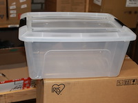 Opberg box transparant 39x29x18 4 stuks