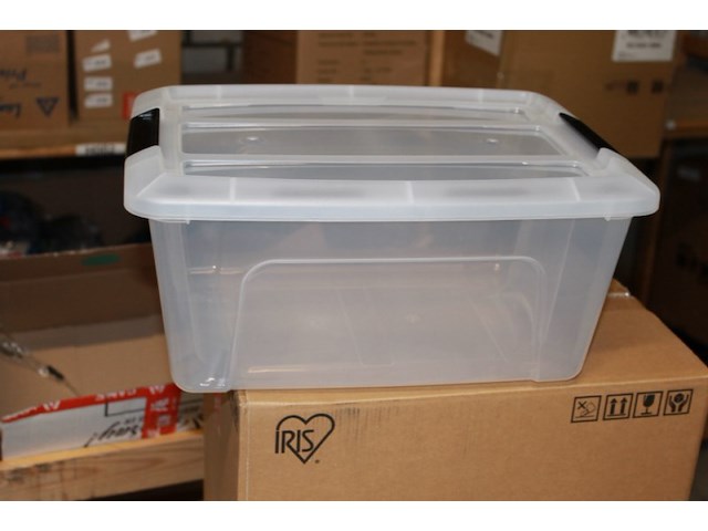 Opberg box transparant 39x29x18 4 stuks - afbeelding 2 van  7