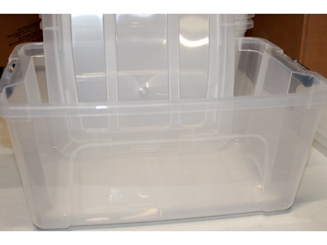 Opberg box transparant 39x29x18 4 stuks - afbeelding 4 van  7