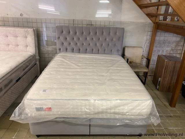 Opbergboxspring cannes 160 x 200cm lila kleur - afbeelding 1 van  2