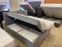 Opbergboxspring luxe 180 x 200cm grijs hoofdbord 8 -vaks - afbeelding 2 van  2