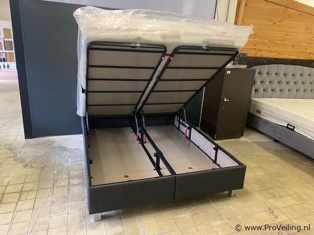 Opbergboxspring r storage 180 x 200cm antraciet - afbeelding 2 van  2