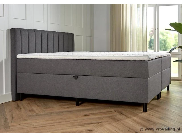 Opbergboxspring serie lausanne, afmeting 140 x 200, antraciet - afbeelding 8 van  9