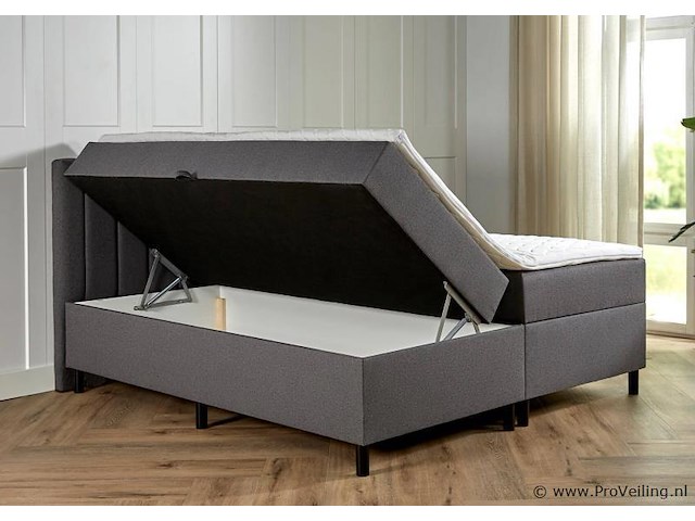 Opbergboxspring serie lausanne, afmeting 180 x 200, antraciet - afbeelding 7 van  9