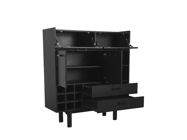 Opbergkast cali, zwart eikenhout - afbeelding 2 van  6