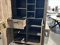 Opbergkast metallica, sand en metallook - afbeelding 3 van  5