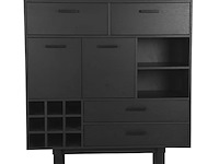 Opbergkast, zwart eikenhout - afbeelding 3 van  6