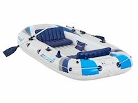 Opblaasbare rubberboot 4 persoons incl. luchtpomp, peddels, tas & reparatieset - afbeelding 3 van  9