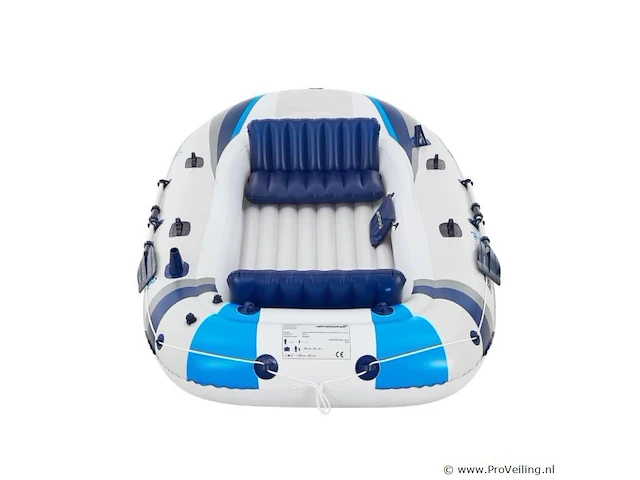 Opblaasbare rubberboot 4 persoons incl. luchtpomp, peddels, tas & reparatieset - afbeelding 4 van  9