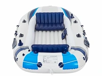 Opblaasbare rubberboot 4 persoons incl. luchtpomp, peddels, tas & reparatieset - afbeelding 4 van  9