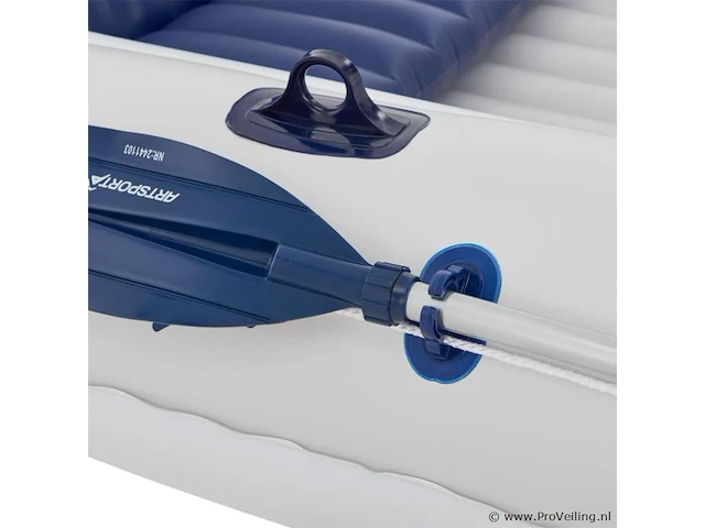 Opblaasbare rubberboot 4 persoons incl. luchtpomp, peddels, tas & reparatieset - afbeelding 8 van  9