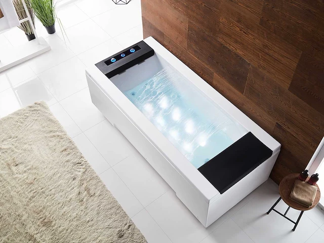 Opbouw design massagebad - waterval - glans wit - afbeelding 7 van  14