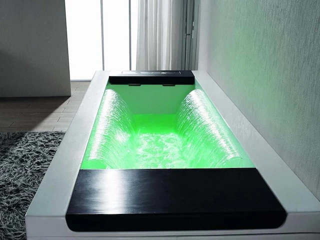 Opbouw design massagebad - waterval - glans wit - afbeelding 9 van  14