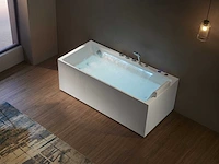 Opbouw design massagebad - waterval - mat wit of glans wit keuze - afbeelding 2 van  9