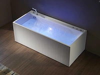 Opbouw design massagebad - waterval - mat wit of glans wit keuze - afbeelding 1 van  9