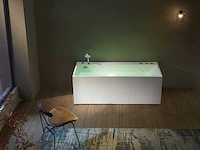 Opbouw design massagebad - waterval - mat wit of glans wit keuze - afbeelding 4 van  9