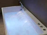 Opbouw design massagebad - waterval - mat wit of glans wit keuze - afbeelding 5 van  9