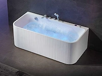 Opbouw design massagebad - waterval - mat wit - afbeelding 1 van  8