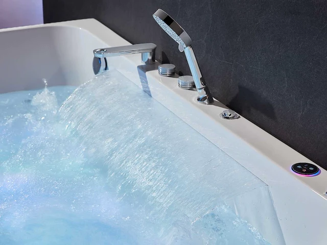 Opbouw design massagebad - waterval - mat wit - afbeelding 5 van  8