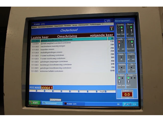Opdeelzaag mayer ps 9z. bouwjaar 2007. machinenummer 0-131-00-5958 maximale werkbreedte 420 cm. voorzien va... - afbeelding 8 van  10