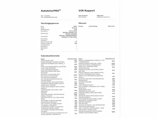 Opel astra 1.0 business+, 2016, hv-832-n - afbeelding 21 van  29