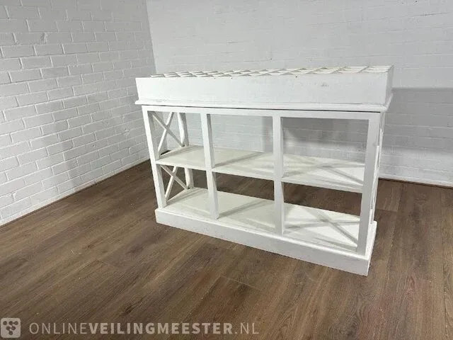 Open kast met vakken – wit – hout - afbeelding 1 van  7