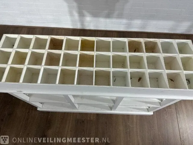 Open kast met vakken – wit – hout - afbeelding 5 van  7