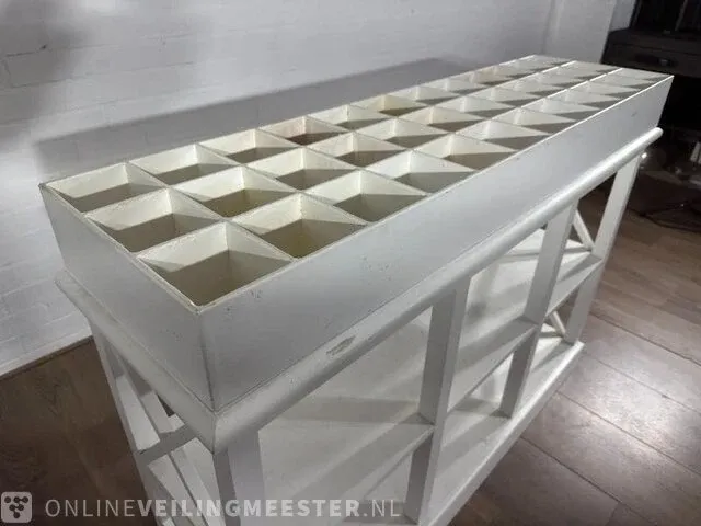 Open kast met vakken – wit – hout - afbeelding 6 van  7