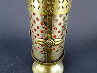 Opengewerkte brons/koperen vaas - afbeelding 1 van  5