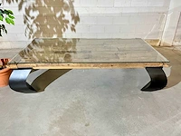 Opiumtafel met glasplaat - afbeelding 1 van  15