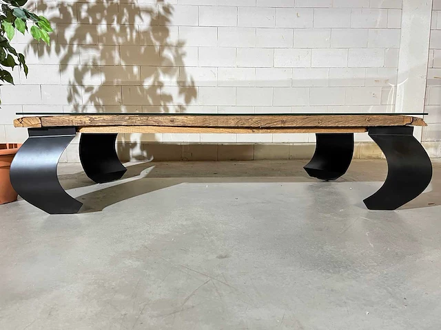 Opiumtafel met glasplaat - afbeelding 9 van  15